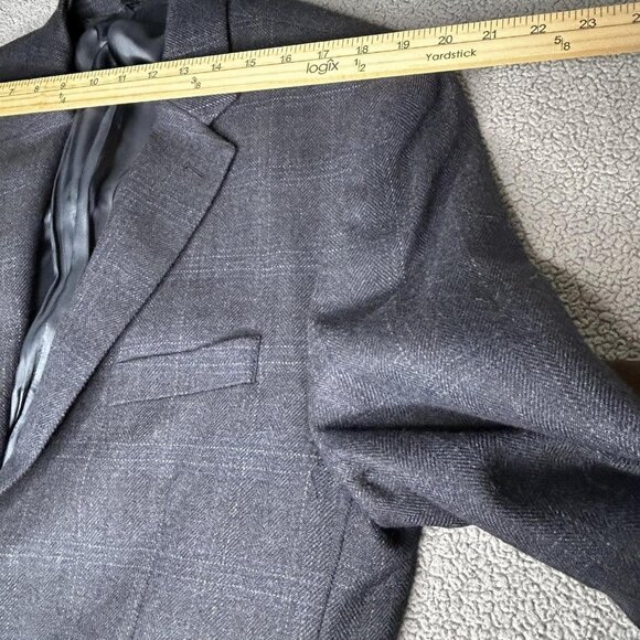 Lauren Ralph Lauren Blazer Mens 42R Blue Wool Elbow Patch Sport Coat Notch Lapel - Picture 9 of 13